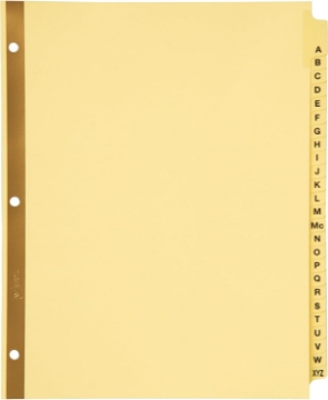 Picture of Avery 11306 Preprinted Laminated Tab Dividers w/Gold Reinforced Binding Edge, 25-Tab, Letter
