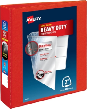 Picture of Avery Heavy-Duty 3 Ring Binder with One Touch EZD, 2 Inch Binders 3 Ring, Versatile for Home, School, Office Use (79225)