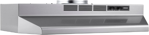 Picture of Broan-NuTone F4036SF Inch Fingerprint Resistant Convertible Under-Cabinet, 230 Max Blower CFM, 36", Stainless Finish with PrintGuard Undercabinet Range Hood