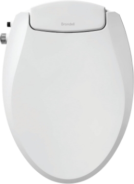 Picture of Brondell Bidet Toilet Seat Non-Electric Swash Ecoseat, Fits Elongated Toilets, White - Dual Nozzle System, Ambient Water Temperature - Bidet with Easy Installation