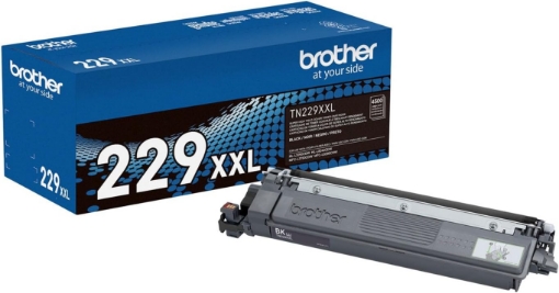 Picture of Brother Genuine TN229XXLBK Black Super High Yield Printer Toner Cartridge - Print up to 4,500 Pages(1), Compatible with HL-L3295CDW, HL-L8245CDW, MFC-L3780CDW, and MFC-L8395CDW Printers