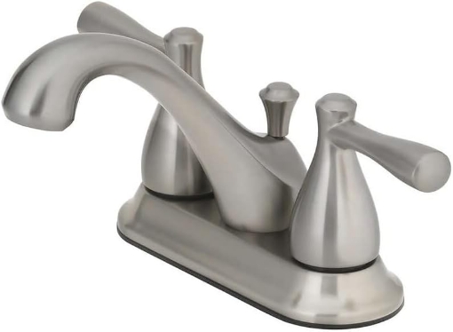 Picture of Brushed Nickel Two Handle Bathroom Sink Faucet