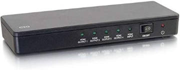 Picture of C2G HDMI Splitter, 4K, UHD, 4 Port, Black, Cables to Go 41058