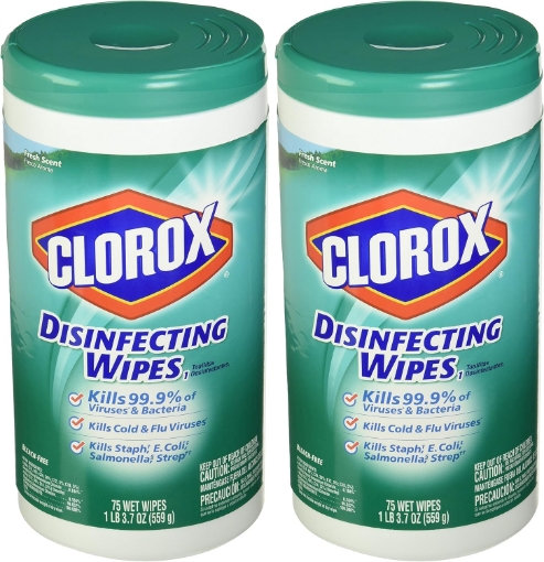 Picture of Clorox Fresh Scent Disinfecting Wipes, 75 Count 2-Pack