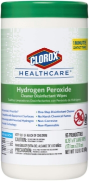 Picture of Clorox Healthcare Hydrogen Peroxide Cleaner Disinfectant Wipes, 6.75" x 9", 95 Count (Package May Vary)