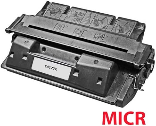 Picture of Compatible 27X MICR Ink Toner Replacement for 27X C4127X | Laser Printers 4000 4000n 4000t 4000tn 4000se 4050 4050n 4050t 4050tn 4050se | High Yield Check Printer Cartridge
