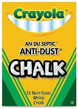 Picture of Crayola 50 Pack LLC FORMERLY BINNEY & SMITH CHALK ANTI-DUST WHITE 12 CT