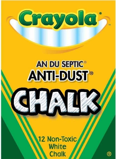 Picture of Crayola Nontoxic Anti-Dust Chalk, White, 12 Sticks/Box (50-1402) (3 Pack)