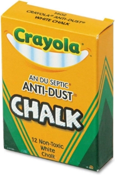 Picture of Crayola® Anti-Dust® Chalk CHALK,ANTI-DUST,12/BX,WE (Pack of100)