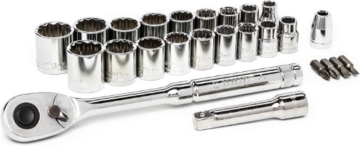 Picture of Crescent 25 Piece 3/8" Drive 12 Point Standard SAE/Metric Mechanics Tool Set - CSWS7C