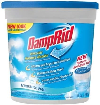 Picture of DampRid FG01K Refillable Moisture Absorber, Fragrance Free, 10.5-Ounce (4-Pack (10.5-Ounce))