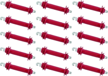 Picture of Dare Products 503 "Old Faithful" Electric Fence Plastic Gate Handle, Hi-Impact Styrene, 4-3/4" Between Flanges, Heavy Stamped Steel Hook, Enclosed Spring Stretches 3-1/2", Red, (Pack of 15)