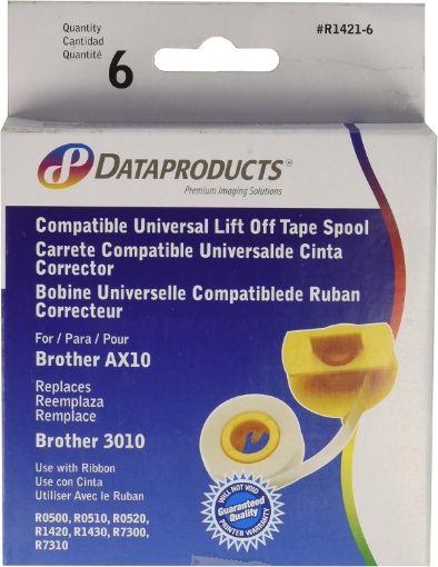 Picture of Dataproducts #R1421-6 Compatible Universal Lift Off Tape Spool For Brother AX-10 - Replaces R0500, R0510, R0520, R1420, R1430, R7300, R7310