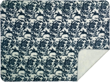 Picture of Denali Home Collection by Monterey Mills 50-Inch by 60-Inch Denali Blanket,Double-Sided, Reversible, MicroPlush Throw, Jumping Horses/Cream