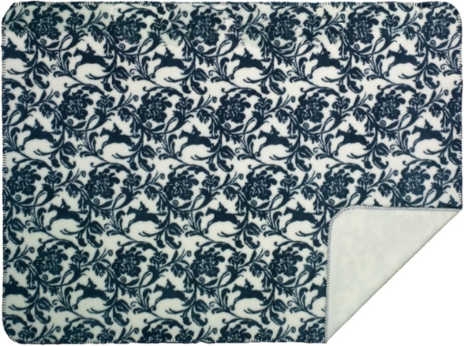 Picture of Denali Home Collection by Monterey Mills 50-Inch by 60-Inch Denali Blanket,Double-Sided, Reversible, MicroPlush Throw, Jumping Horses/Cream