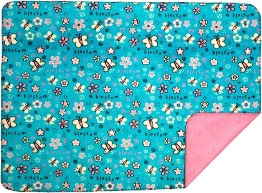 Picture of Denali Home Collection by Monterey Mills 50-Inch by 60-Inch Denali Blanket,Double-Sided, Reversible, MicroPlush Throw, Time to Blossom/Light Pink