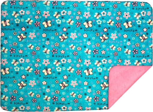 Picture of Denali Home Collection by Monterey Mills 50-Inch by 60-Inch Denali Blanket,Double-Sided, Reversible, MicroPlush Throw, Time to Blossom/Light Pink