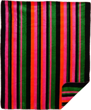 Picture of Denali Home Collection by Monterey Mills 60-Inch by 70-Inch Denali Double-Sided MicroPlush Throw, Bold Stripe