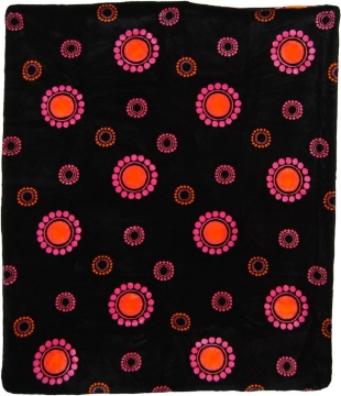 Picture of Denali Home Collection by Monterey Mills 60-Inch by 70-Inch Denali Double-Sided MicroPlush Throw, Circles & Dots
