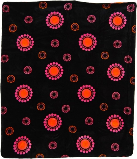Picture of Denali Home Collection by Monterey Mills 60-Inch by 70-Inch Denali Double-Sided MicroPlush Throw, Circles & Dots