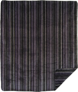Picture of Denali Home Collection by Monterey Mills 60-Inch by 70-Inch Denali Double-Sided MicroPlush Throw, Purple Stripe