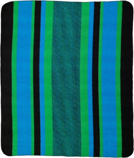 Picture of Denali Home Collection by Monterey Mills 60-Inch by 70-Inch Denali Double-Sided MicroPlush Throw, Washboard Stripes