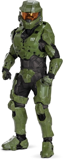 Picture of Disguise Boys Halo Master Chief Costume for Kids, Official Halo Infinite Ultra Prestige Costume With Full Armor and Helmet