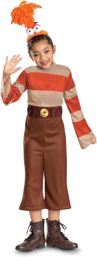 Picture of Disguise Girls Inside Out Anxiety Costume for Kids, Official Inside Out Halloween Costume and Headpiece