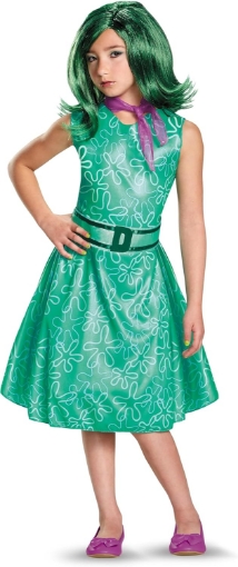 Picture of Disguise Girls Inside Out Disgust Costume for Kids, Official Disney Pixar Inside Out Classic Girls Costume