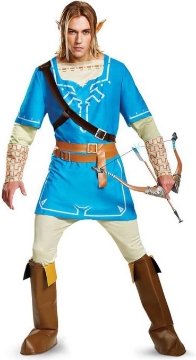 Picture of Disguise Link Breath of The Wild Deluxe Adult Costume-X-Large (42-46) Blue