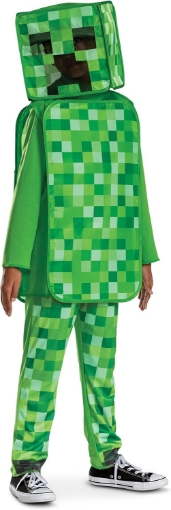 Picture of Disguise Minecraft Creeper Costume for Kids, Official Minecraft Costume Pop Out Outfit with Headpiece