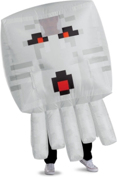 Picture of Disguise Minecraft Ghast Inflatable Costume, Official Minecraft Inflating Jumpsuit with Air Inflating Fan, Adult Size