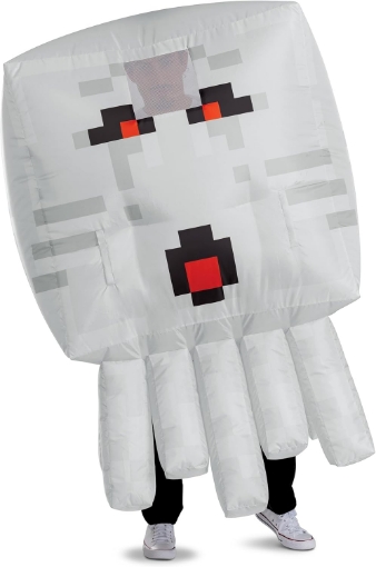 Picture of Disguise Minecraft Ghast Inflatable Costume, Official Minecraft Inflating Jumpsuit with Air Inflating Fan, Adult Size
