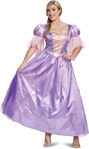 Picture of Disguise womens Rapunzel Costume, Official Disney Princess Rapunzel Deluxe Costume Dress