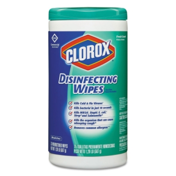 Picture of Disinfecting Wipes, 7 x 8, Fresh Scent, 75/Canister, 6/Carton
