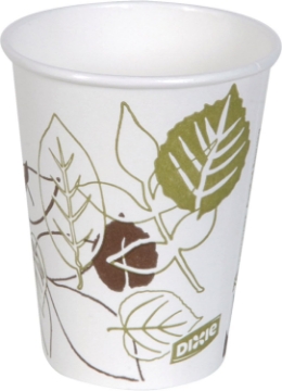 Picture of Dixie 8 oz Paper Coffee Cups By GP PRO, Pathways Design, 500 Count (25 Disposable Cups Per Sleeve, 20 Sleeves Per Case), 2338WS