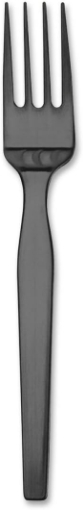 Picture of Dixie® Ultra SmartStock by GP PRO Series-O Plastic Utensil Refills, Forks, Black, 40 Forks Per Refill, Case Of 24 Refills