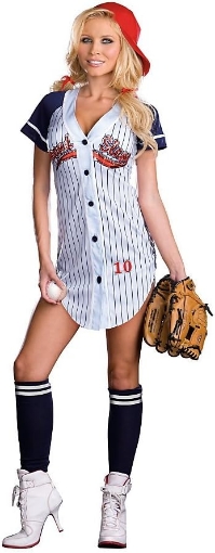 Picture of Dreamgirl Grand Slam Adult Costume,White,Small