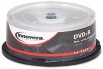 Picture of DVD+R Discs, 4.7GB, 16x, Spindle, Silver, 25/Pack