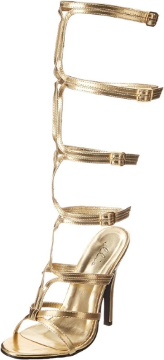 Picture of Ellie Shoes Women's Sexy Gladiator Sandals - Roman, Greek Costume Heels, Gold, 6