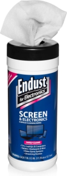 Picture of Endust for Electronics; Screen & Surface Cleaning Wipes, Great LCD and Plasma Wipes, 70 Wipes (11506)