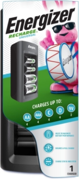 Picture of Energizer Recharge Universal Charger for NiMH Rechargeable AA, AAA, C, D, and 9V Batteries