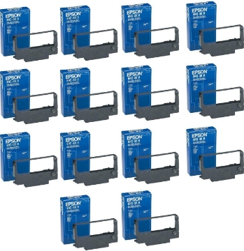 Picture of Epson Erc-38B (ERC38B) Black Fabric Ribbon 14-Pack