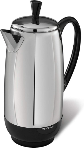 Picture of Farberware FCP412 1000 Watt 12-Cup Percolator, Stainless Steel