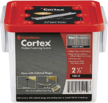 Picture of FASTENMASTER Collated Cortex for Trex Transcend Island Mist Decking with 2-1/2 inch Screws for 100 Linear Feet