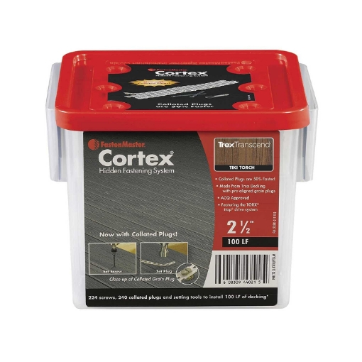 Picture of FASTENMASTER Collated Cortex for Trex Transcend Tiki Torch Decking with 2-1/2inch Screws for 100 Linear Feet