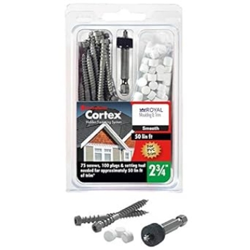 Picture of FastenMaster Cortex No. 9 x 2-3/4 in. L Star Trim Head Trim Screws with Plugs 75 pk - Case Of: 10;