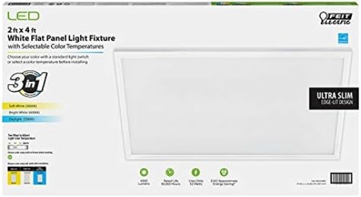 Picture of Feit Electric 3563947 1 x 24 x 48 in. LED Flat Panel Light Fixture White