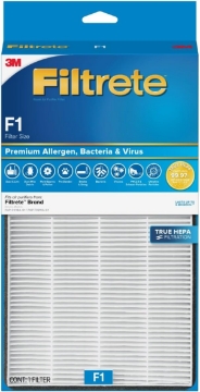 Picture of Filtrete F1 Room Air Purifier Filter, True HEPA Premium Allergen, Bacteria, & Virus, 12 in. x 6.75 in., 4-Pack, Works with Devices: FAP-C01BA-G1, FAP-T02WA-G1 and FAP-ST02N
