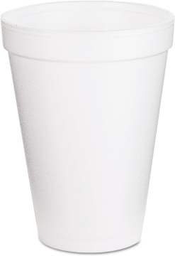 Picture of Foam Drink Cups, 12oz, White, 25/Bag, 40 Bags/Carton